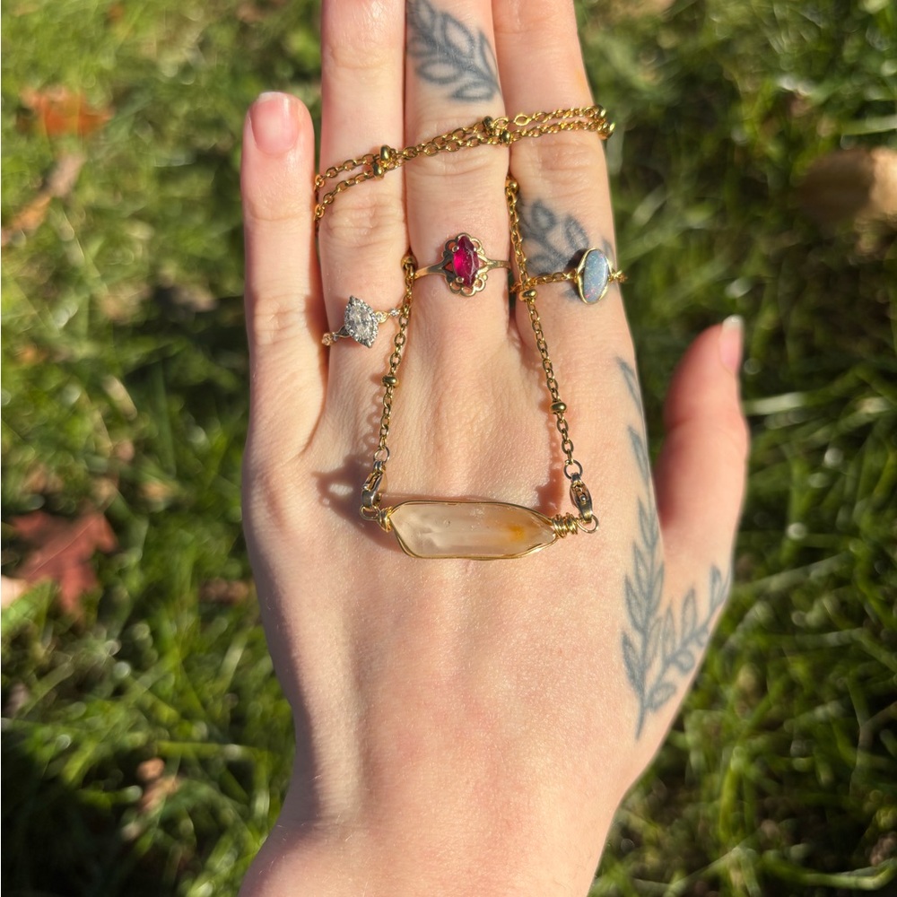 Yellow Phantom Quartz Interchangeable Necklace - image 2